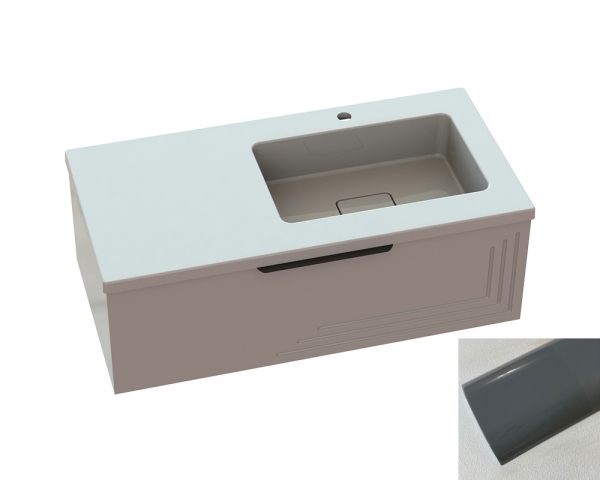 Тумба «Эмили» с умывальником «Ария» R