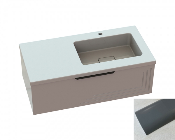 Тумба «Эмили» с умывальником «Ария» R