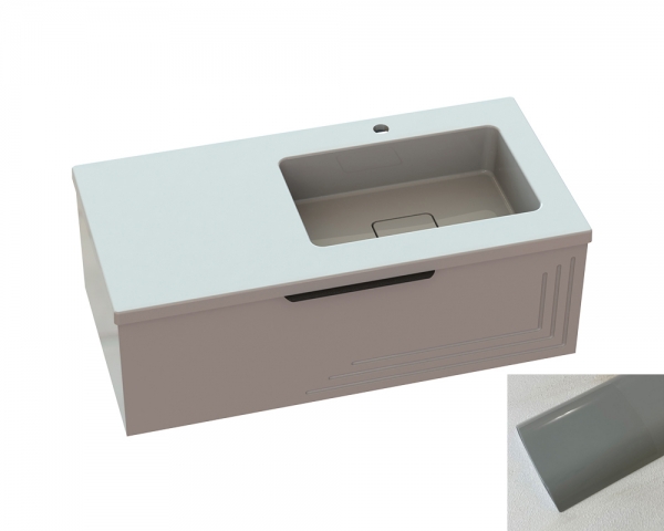 Тумба «Эмили» с умывальником «Ария» R