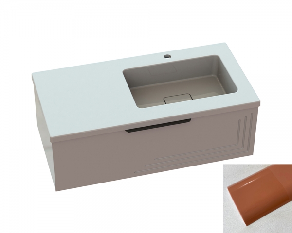 Тумба «Эмили» с умывальником «Ария» R