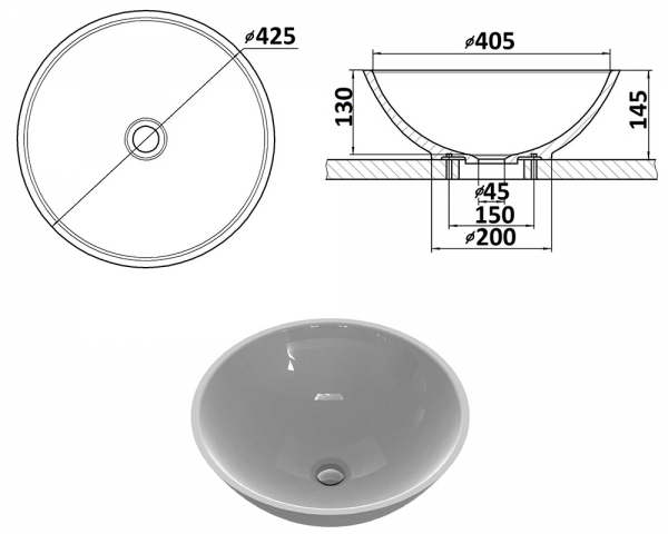 Умывальник «Камелія»