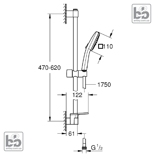 Душовий набір ''TEMPESTA CUBE''