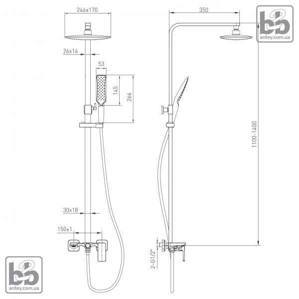 Душевая система ''SISTEMA''