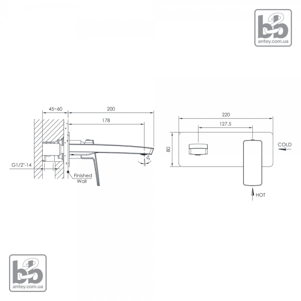 Смеситель для умывальника ''GRAFIKY''