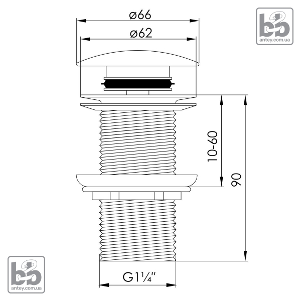 Донный клапан ''90-00-043''