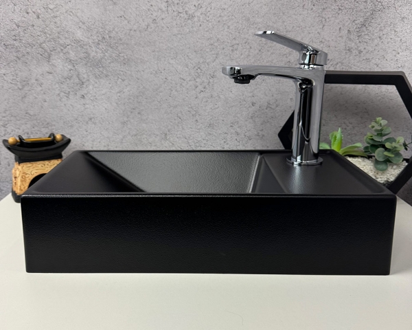  Умивальник «Естель» R чорний шагрень