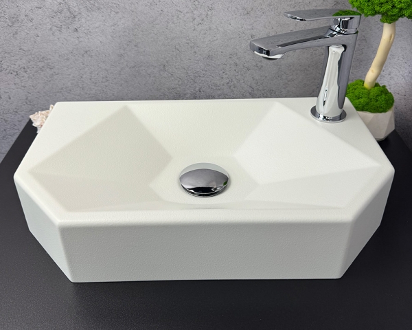 Умивальник «Тритон» R  Біла шагрень