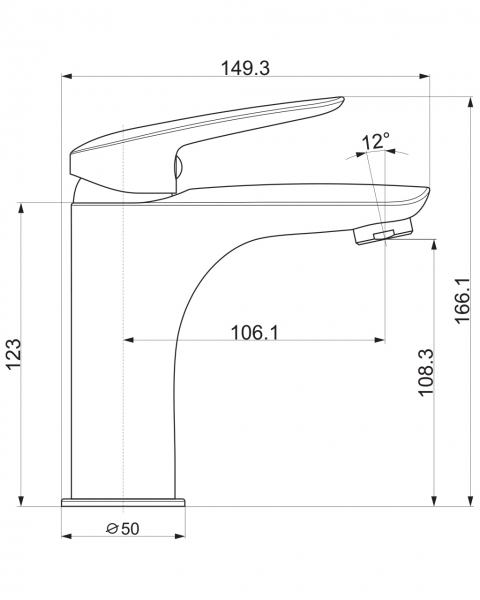 Смеситель для умывальника «Praha M»