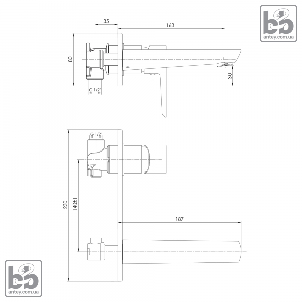 Смеситель для умывальника ''BRECLAV''