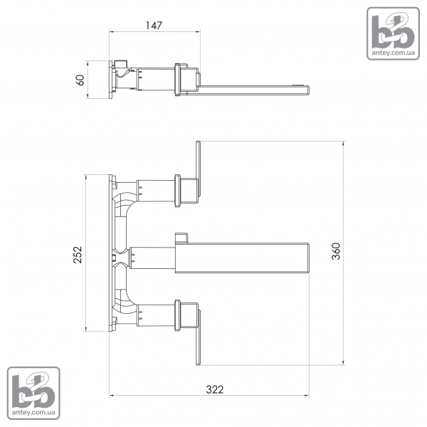Смеситель для умывальника ''DEIRA''