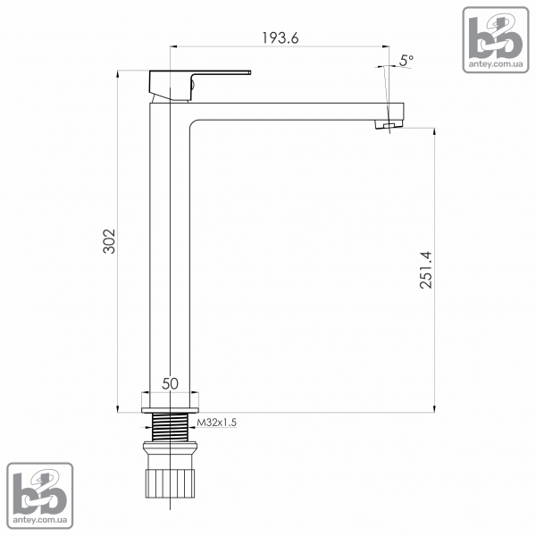 Смеситель для умывальника ''KARLOV''