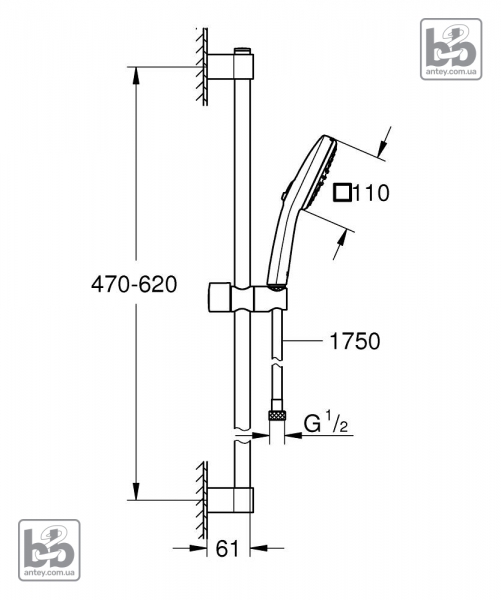 Душовий набір ''TEMPESTA 110''