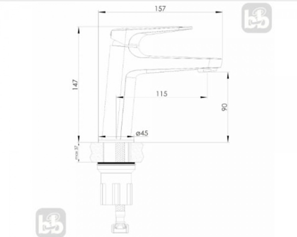 Смеситель для умывальника ''Volle FRANCO''