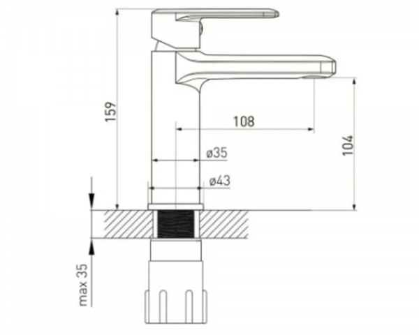 Смеситель для умывальника ''Volle FIESTA''
