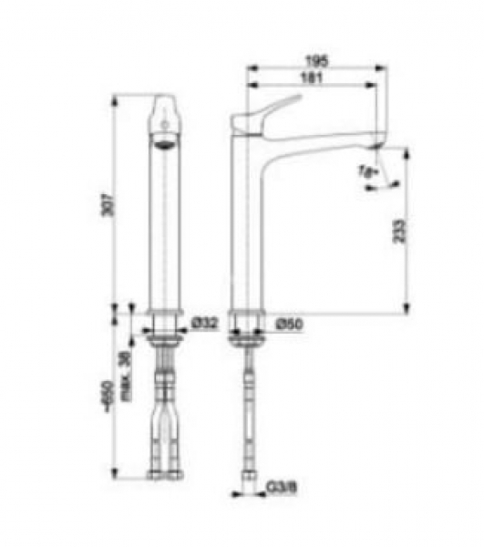 Змішувач для умивальника ''MORRIS''