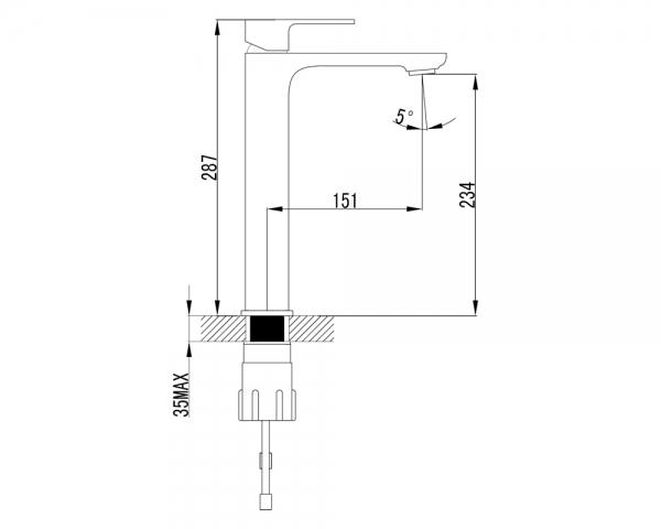 Змішувач для умивальника «Bilovec»