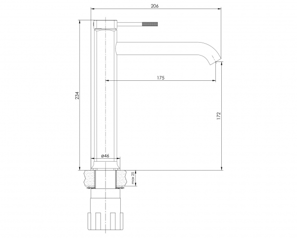Змішувач для умивальника «BRENTA»