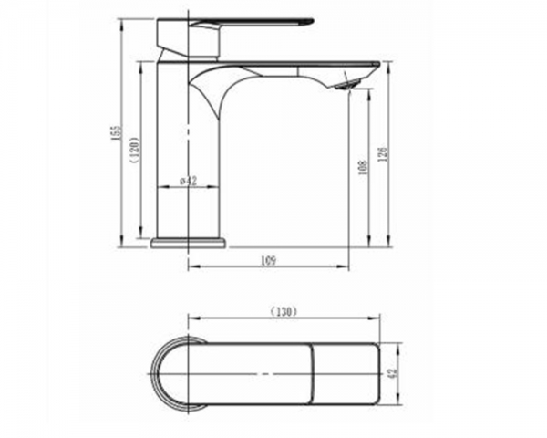 Змішувач для умивальника ''LINDA BLACK''