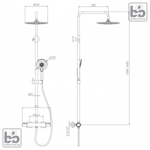 Душевая система ''SISTEMA E''