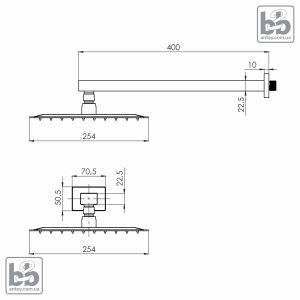 Лійка верхнього душа ''CASCADA R85''