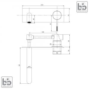Смеситель для умывальника ''BRENTA''