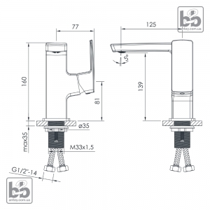 Смеситель для умывальника ''GRAFIKY''