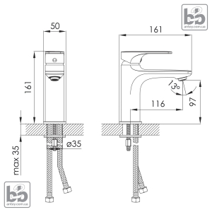Смеситель для умывальника ''BILINA''
