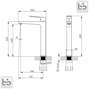Смеситель для умывальника ''JUDIT''