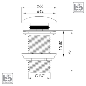 Донный клапан «90-00-037black»