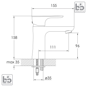 Смеситель для умывальника ''VALTICE''