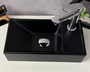  Умивальник «Естель» R чорний шагрень