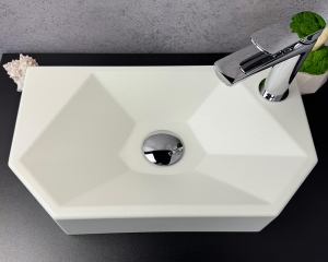 Умивальник «Тритон» R  Біла шагрень