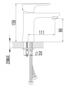 Змішувач для умивальника «Valtice»