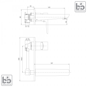 Смеситель для умывальника ''BRECLAV''