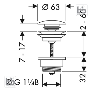 Донний клапан «Hansgrohe 50100000»