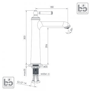 Змішувач для умивальника ''HYDRANT''