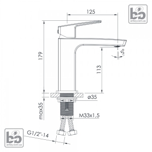Змішувач для умивальника «GRAFIKY»