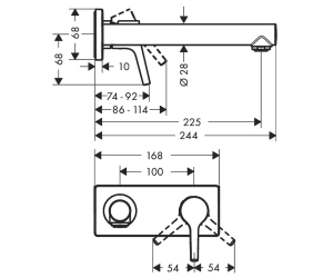 Смеситель для умывальника «Talis S 72111000»