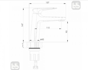 Смеситель для умывальника ''Volle FRANCO''