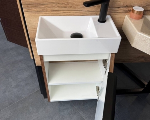 Шпонована тумба «Монтана» з умивальником «Естель»