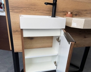 Шпонована тумба «Монтана» з умивальником «Естель»