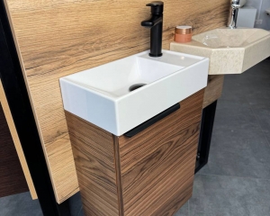 Шпонована тумба «Монтана» з умивальником «Естель»