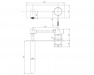 Змішувач для умивальника «BRENTA»